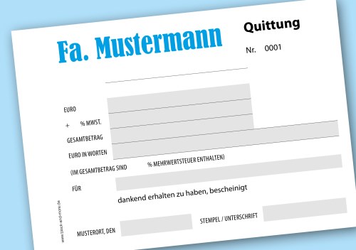 Quittungsblock Rückert - Grafik & Druck